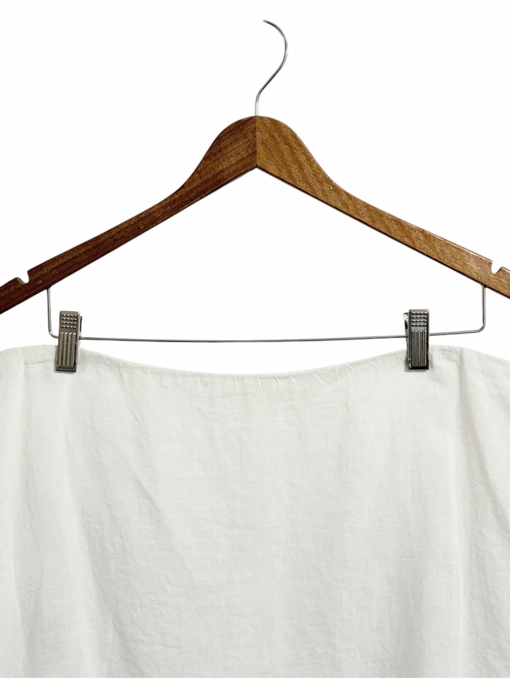 Eileen Fisher Irish Handkerchief Linen Ruffle Skirt M White NWT Quiet Luxury - Picture 2 of 8